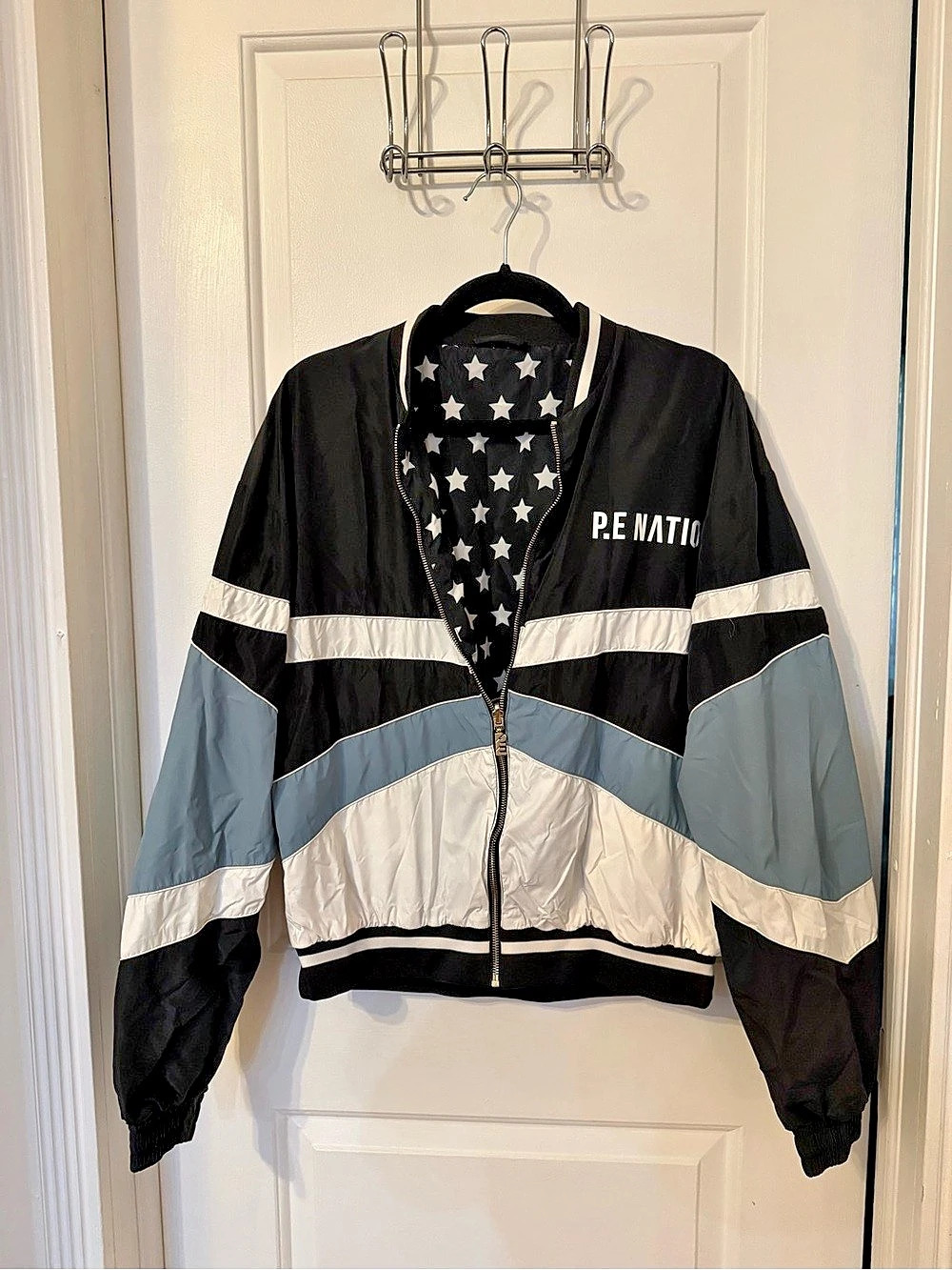 PE Nation reversible windbreaker bomber jacket
